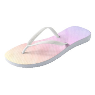 Tongs Aquarelles pastel violet rose jaune