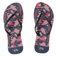 Ara Parrot Motif Tropical Dessin Nom du monogramme