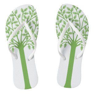 Tongs Arbre Avec Feuilles Verts