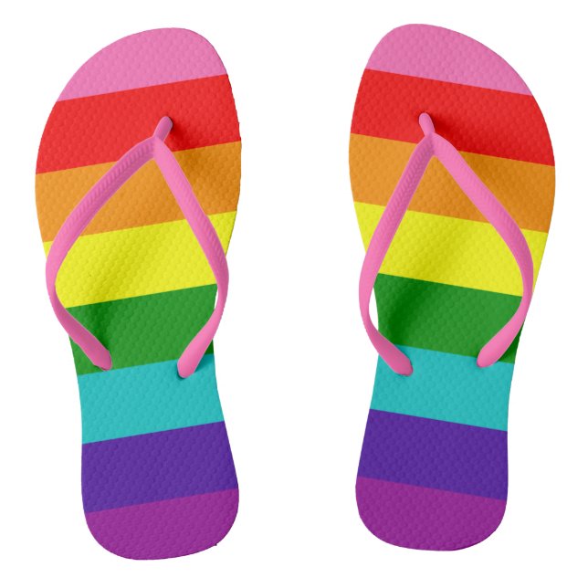Tongs Arc-en-ciel drapeau gay LGBT Flip Flops adultes Sl (Semelle)