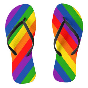 Tongs Arc-en-ciel LGBTQ+ Pride drapeau, couleurs Gay pri