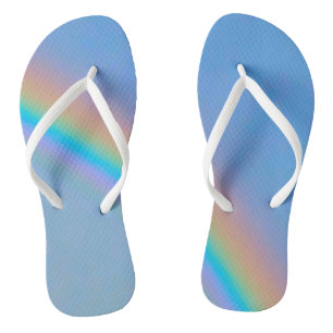 Tongs Arc-en-ciel naturel personnalisé