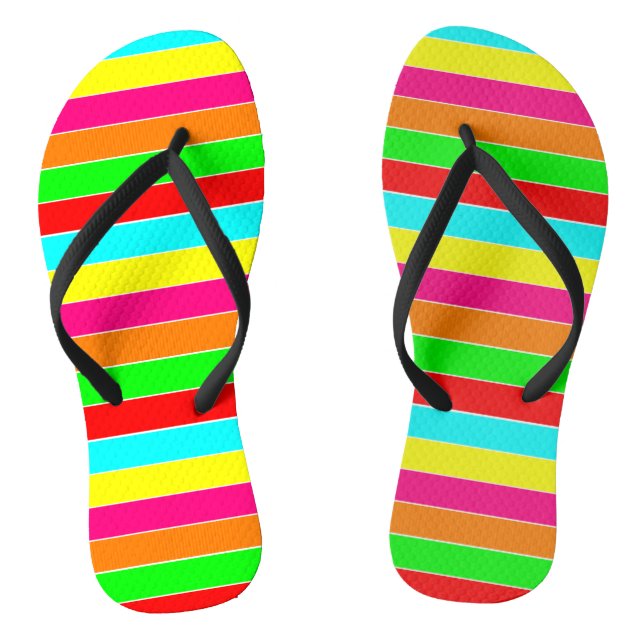 Tongs "Arc-en-ciel rayé"  (Semelle)
