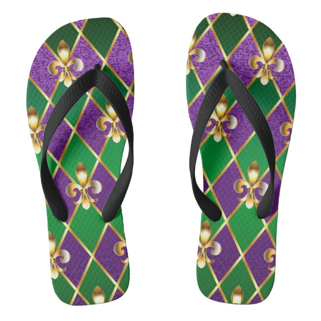 Tongs Arrière - plan de bijoux Mardi Gras (Semelle)