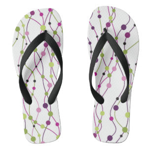 Tongs arrière - plan point multicolore