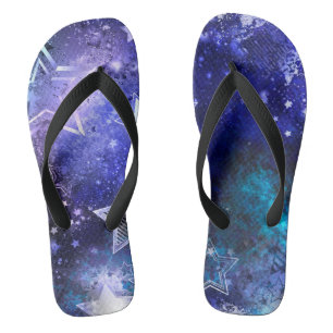 Tongs Arrière - plan spatial avec étoiles
