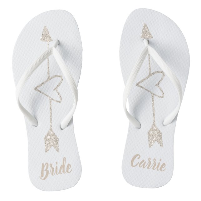 Tongs Arrow Heart Brides Mariage Flip Flops (Semelle)