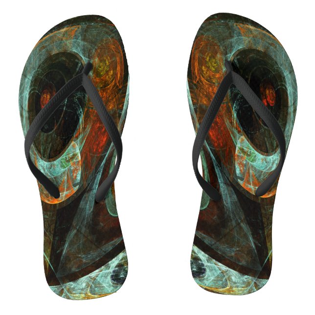 Tongs Art abstrait découpé dans le temps (Semelle)