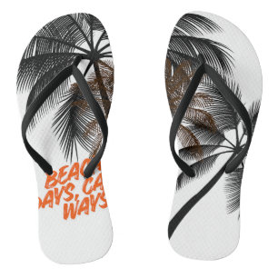 Tongs Art de motivation avec palmier – Entièrement perso