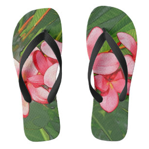 Tongs Art Frangipanier Tropical Rose