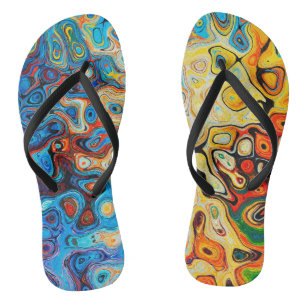 Tongs Art moderne Abstrait coloré