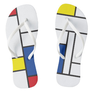 Tongs Art Moderne Géométrique Minimaliste De Stijl Mondr