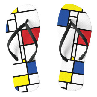 Tongs Art Moderne Géométrique Minimaliste De Stijl Mondr