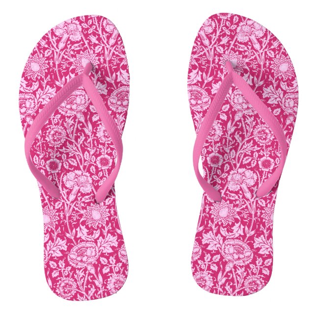 Tongs Art Nouveau Carnation Damask, Fuchsia rose (Semelle)