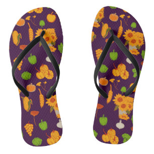 Tongs Automne Récolte Saine Veggie Et Fruit