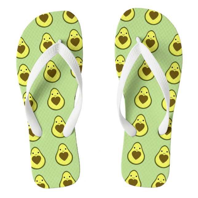 Tongs Avocado Love Cute Avocado avec coeur (Semelle)