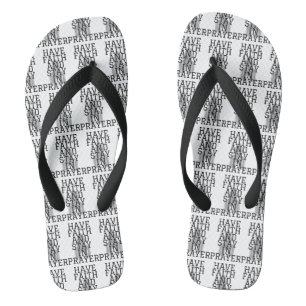 Tongs Ayez Foi Dans La Prière En Gras W/B Tout-En Unisex