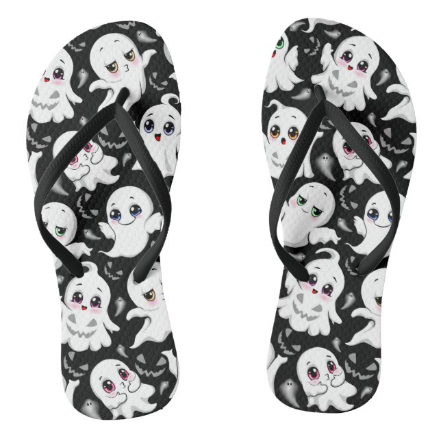 Tongs Baby Ghosts Éffrayant mignon Halloween humeur (Semelle)