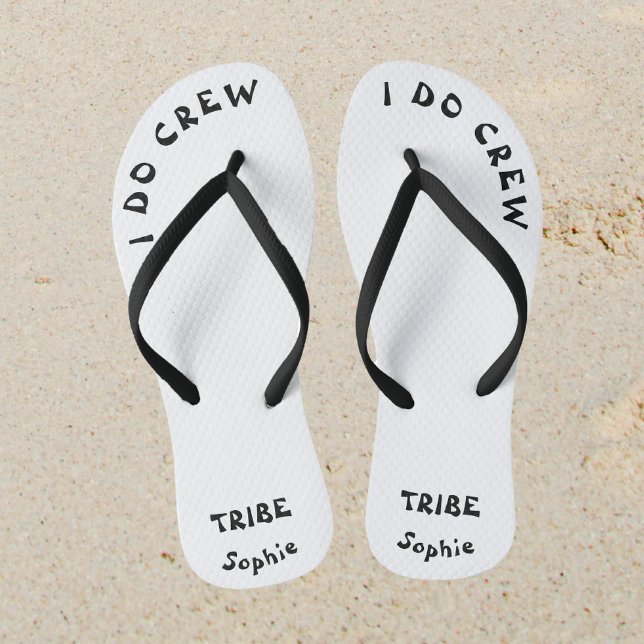 Tongs Bachelorette Noire Et Blanc Nom De La Tribu (Sand)