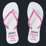 Tongs Bachelorette Party Favoriser la typographie modern<br><div class="desc">Ces tongs de typographie moderne sont un parfait simple remerciement pour toute mariée qui organise une fête de bachelerotte en été ou à la plage ! Personnalisez avec le nom de la mariée et la date de la fête de la bachelorette.</div>