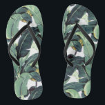 Tongs Banana Feuille Palm Tropical Slim Strap Flops<br><div class="desc">Banana Leaf Palm Tropical Slim Strap Flip Flops</div>