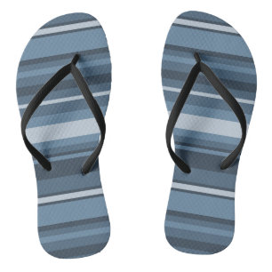 Tongs Bandes bleu gris