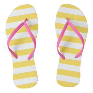 Tongs Bandes en Jaune   Sandales