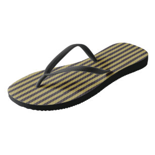 Tongs Bandes pourpres et dorées