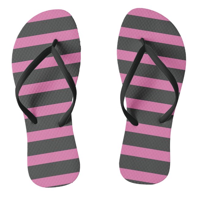 Tongs Bandes roses et gris (Semelle)