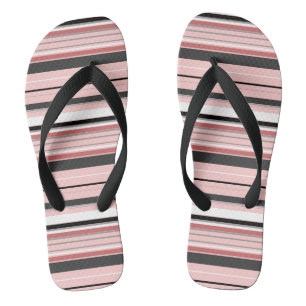 Tongs Bandes roses gris mignonnes