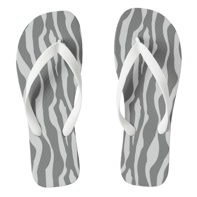 Tongs Bandes zébrées - Tons gris / gris (Semelle)