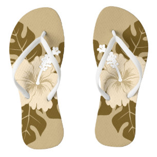 Tongs Banzai Beach Hibiscus Hawaii Floral