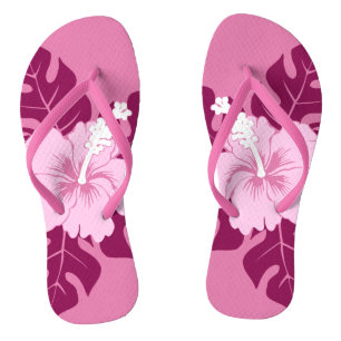 Tongs Banzai Beach Hibiscus Hawaii Floral