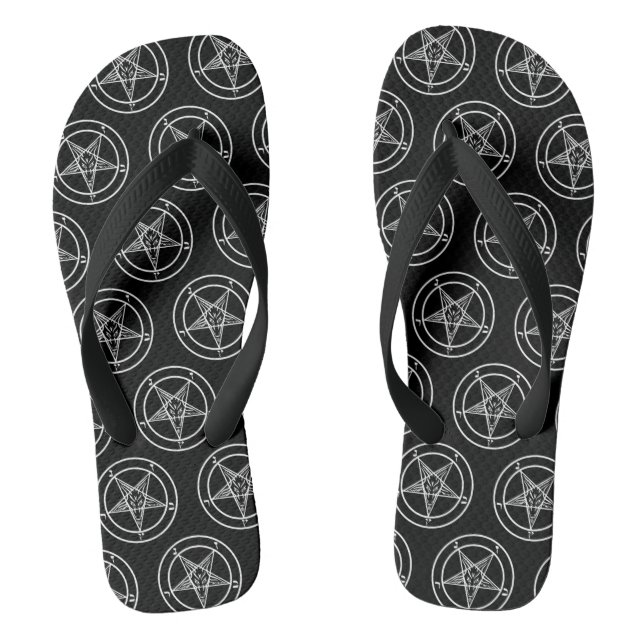 Tongs Baphomet Pentagram Satanique (Semelle)