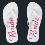 Tongs Bascules électroniques roses de jeune mariée<br><div class="desc">Bascules électroniques roses de jeune mariée.  Cliquez sur la "personnaliser il !" boutonnez pour ajouter le texte et plus !</div>