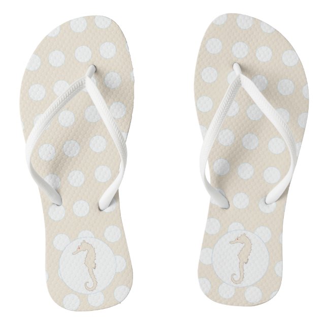 Tongs Beach Bubble, Seahorse by the Sea, Creamy Blue (Semelle)