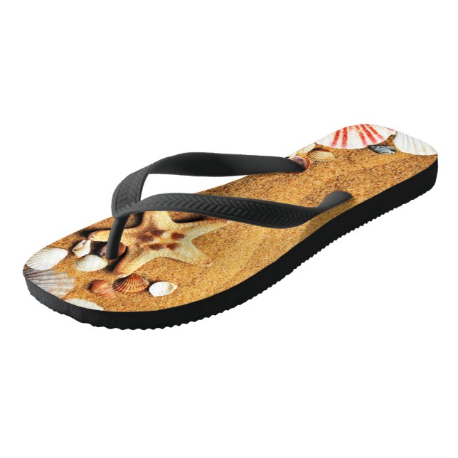 Tongs Beacy Flip Flops avec image de plage (Incliné)