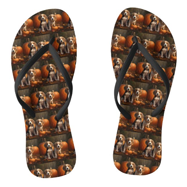 Tongs Beagle chiot Autumn Delight Pumpkin  (Semelle)