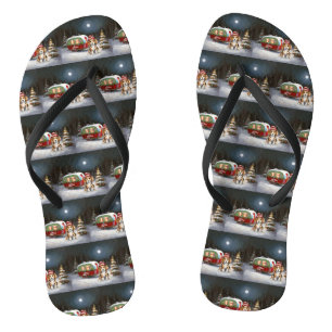 Tongs Beagle d'hiver Caravan Christmas Adventure