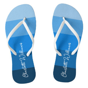 TONGS BEAU COULEUR BLEU STRIPE LINE NOM DU MOTIF