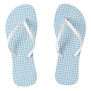 Tongs Bébé Bleu et blanc Petite taille En vichy Chèques