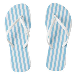 Tongs Bébé Bleu et Blanc Taille moyenne Bandes verticale