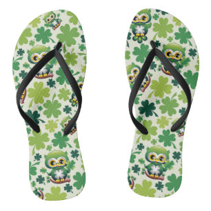 Tongs Bébé Hibou Mignon St Patrick Dessin Animé