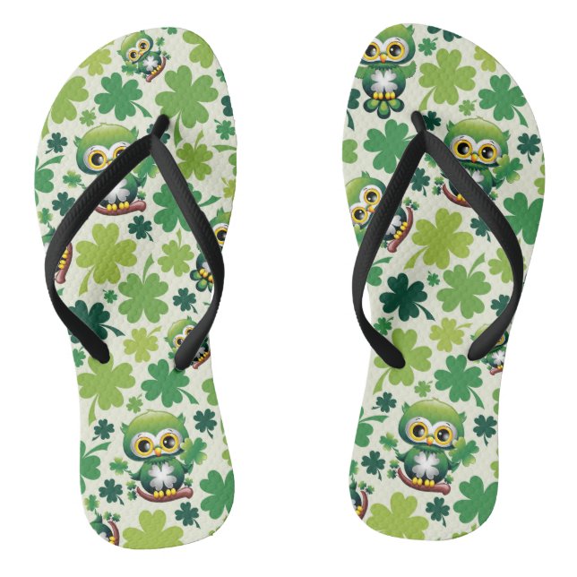 Tongs Bébé Hibou Mignon St Patrick Dessin Animé (Semelle)