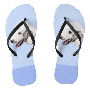Tongs Bedlington Terrier Peinture - Art Chien original