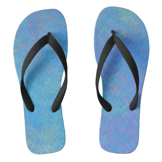 Tongs Belle apparence de papier marbré bleu (Semelle)