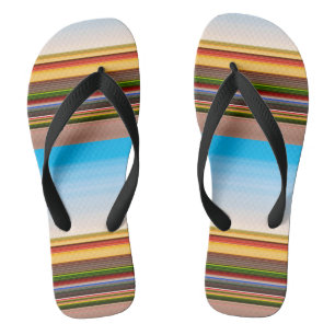 Tongs Belles rayures colorées modernes