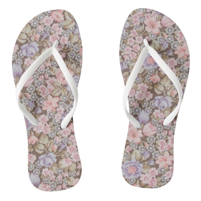 Tongs belles textures florales de fleurs (Semelle)