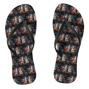 Tongs Berger Australien enneigé Luge Décor Noël de Noël