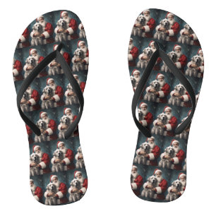Tongs Berger d'Anatolie avec le Père Noël de Noël
